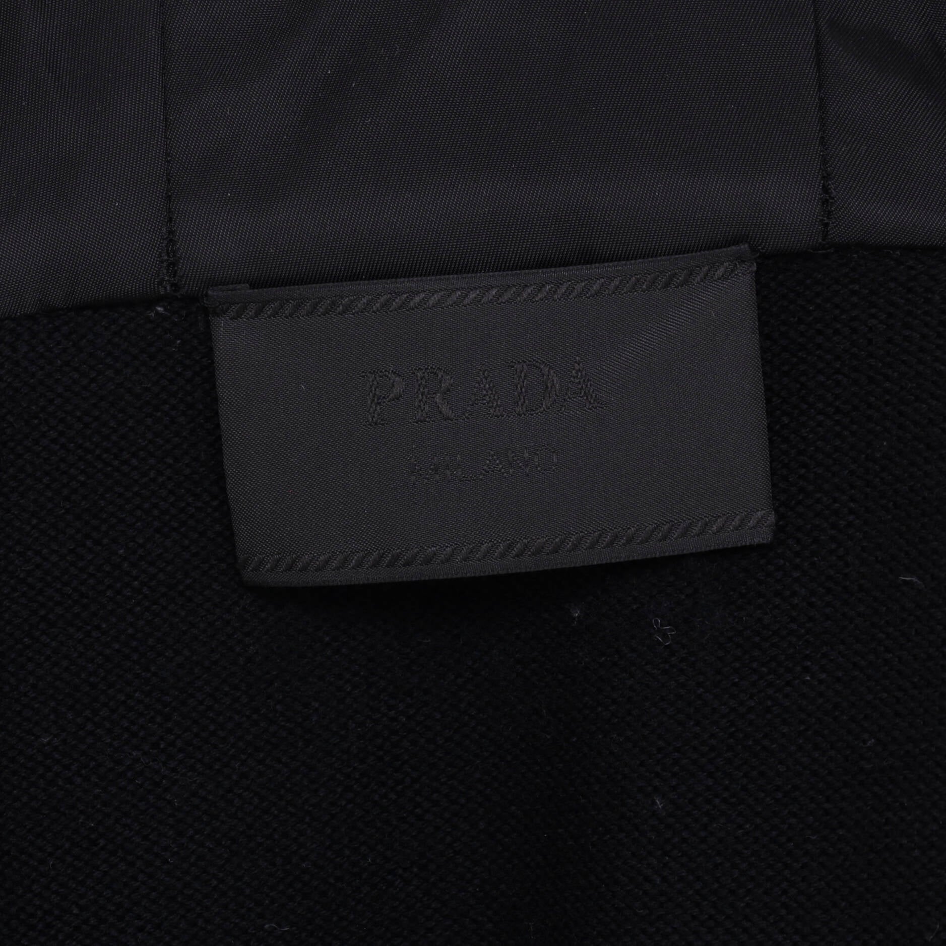 Men's Triangle Logo Zip Hoodie Wool and Re-Nylon Gabardine