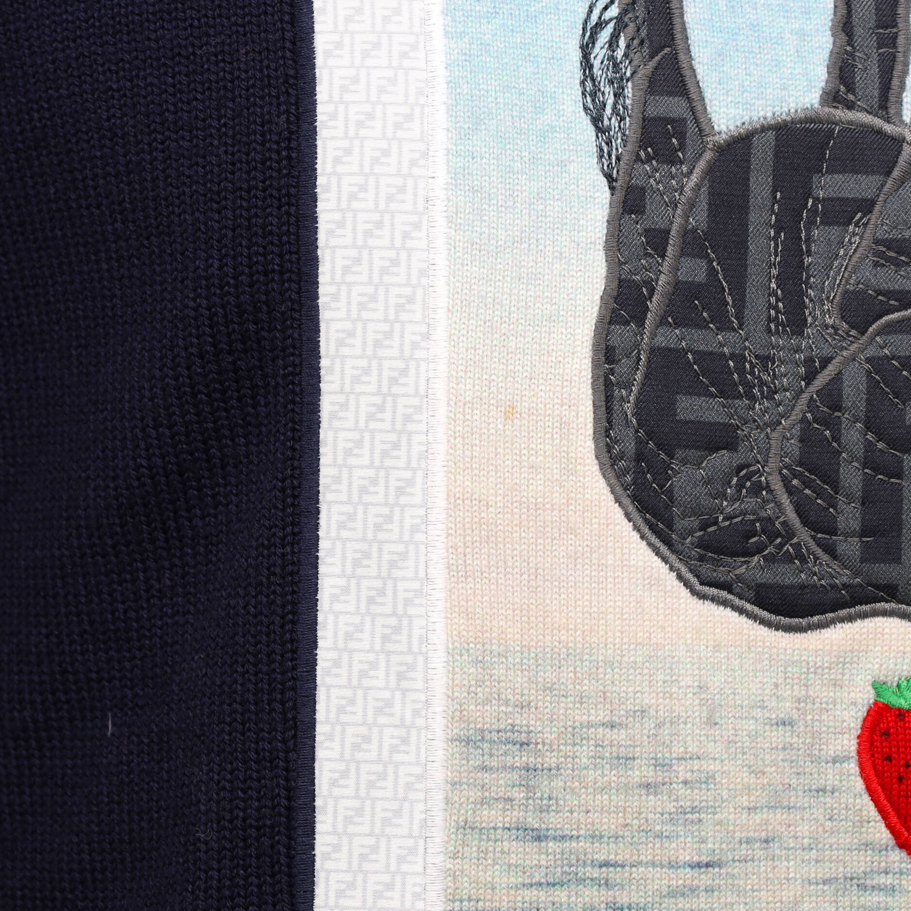 Men's FFancy Graphic Sweater Embroidered Wool