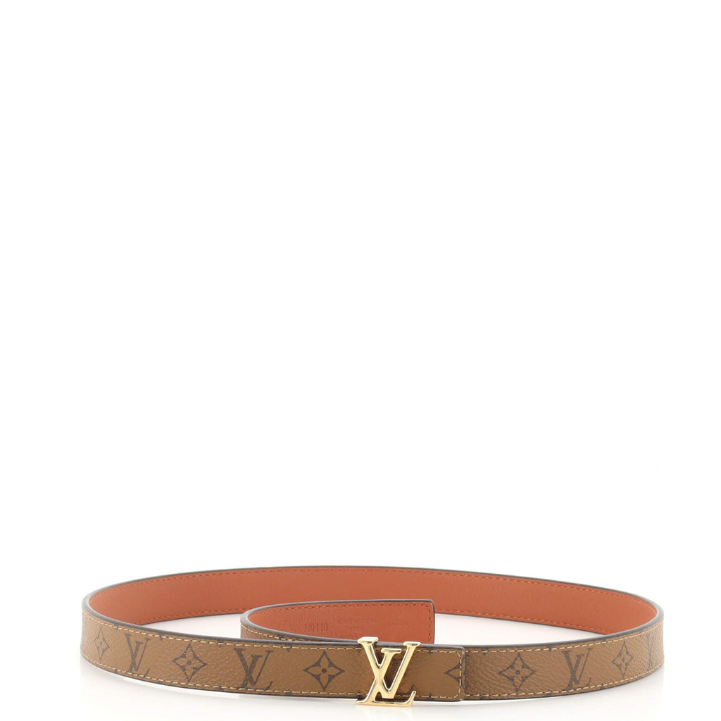 Dauphine Reversible Belt Reverse Monogram Canvas and Leather Thin 75