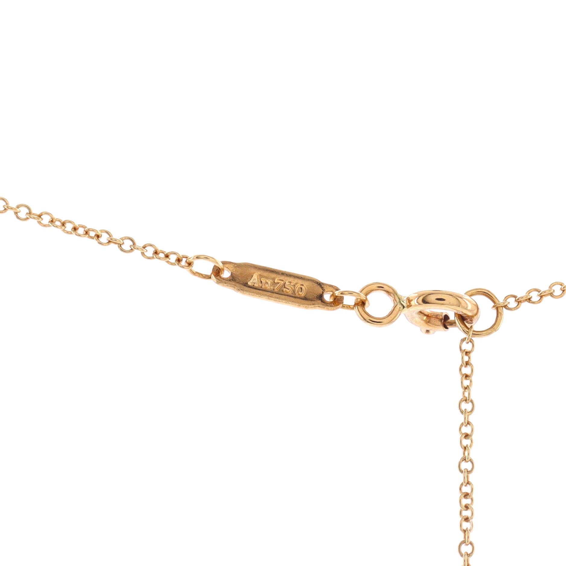 T Smile Pendant Necklace 18K Yellow Gold Small