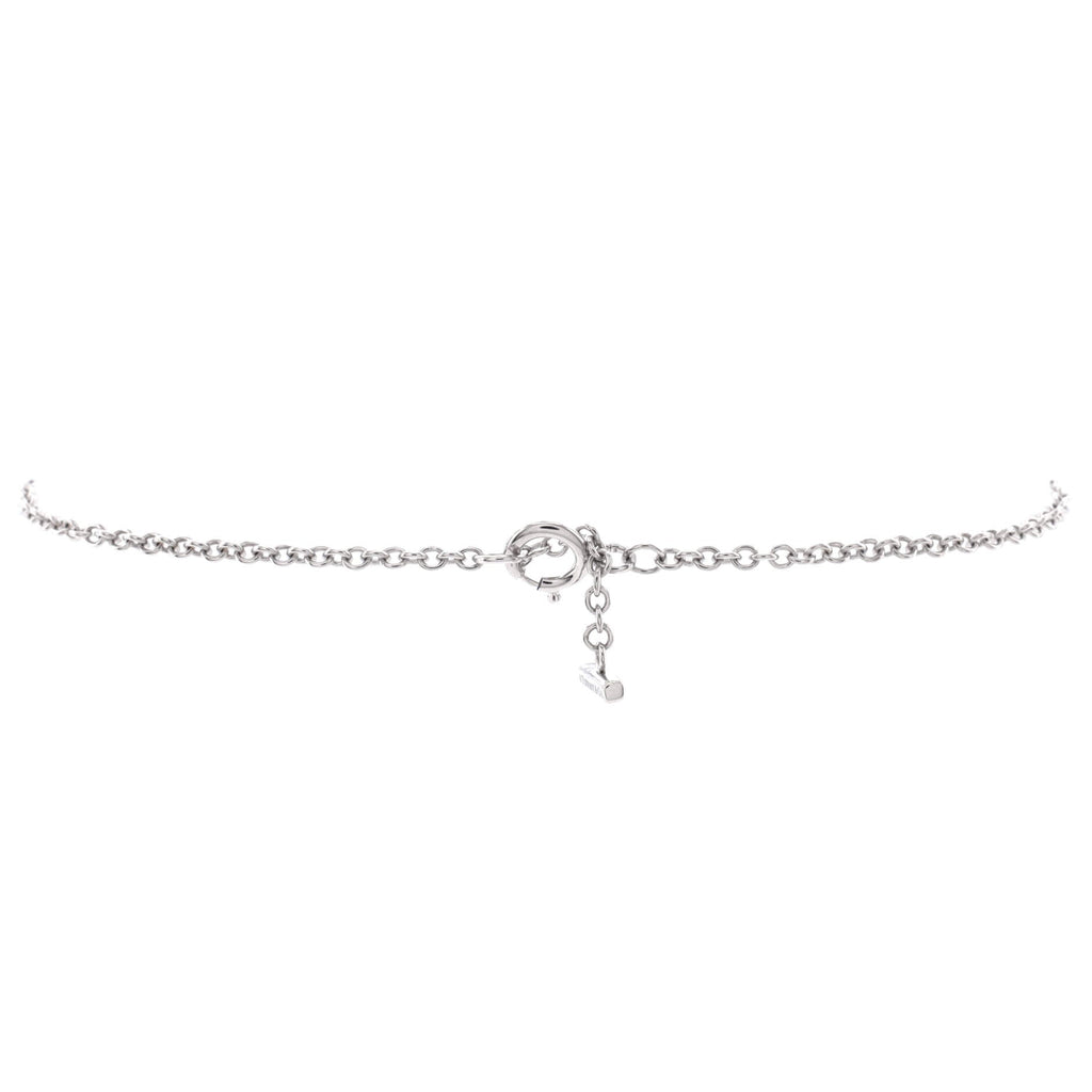 T Smile Chain Bracelet 18K White Gold Medium