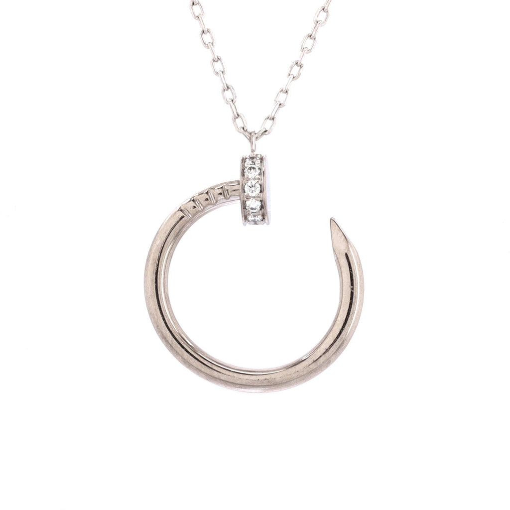 Juste un Clou Pendant Necklace 18K White Gold and Diamonds