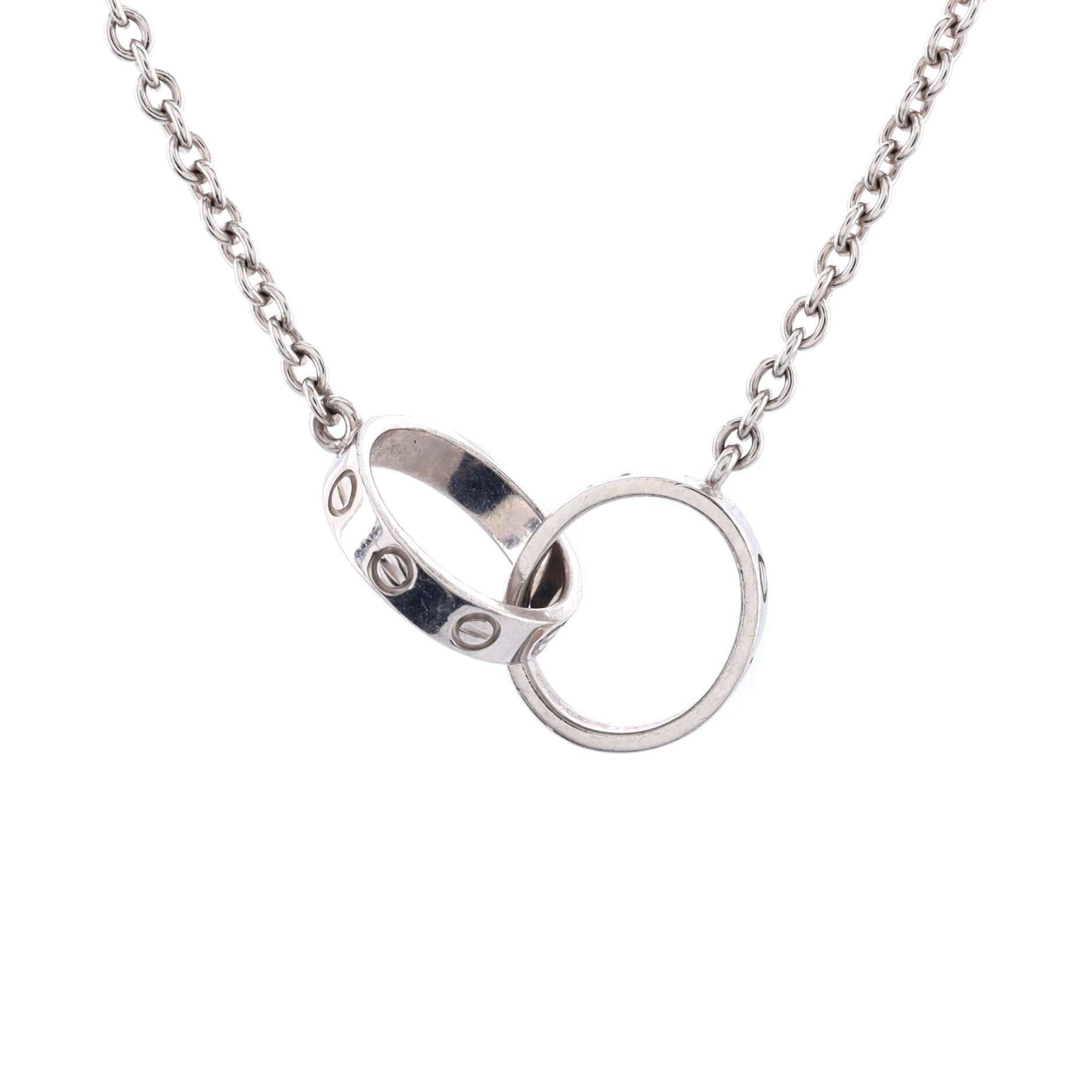 Love Interlocking Necklace 18K White Gold
