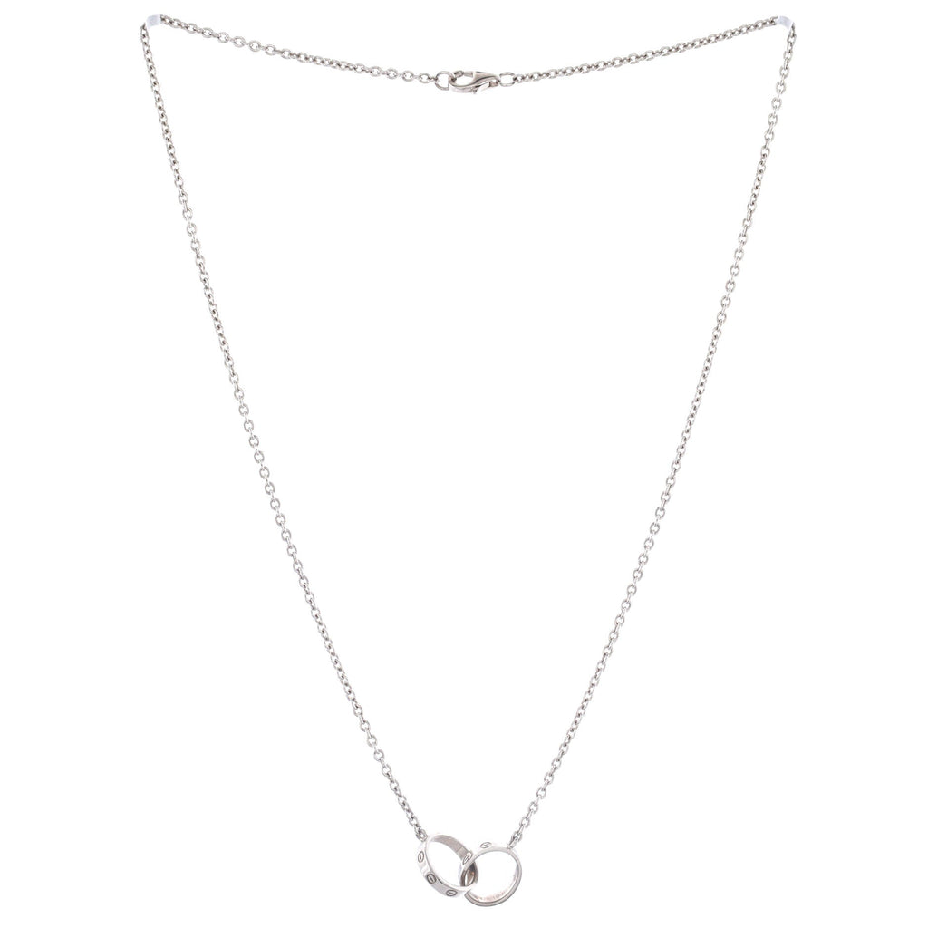 Love Interlocking Necklace 18K White Gold