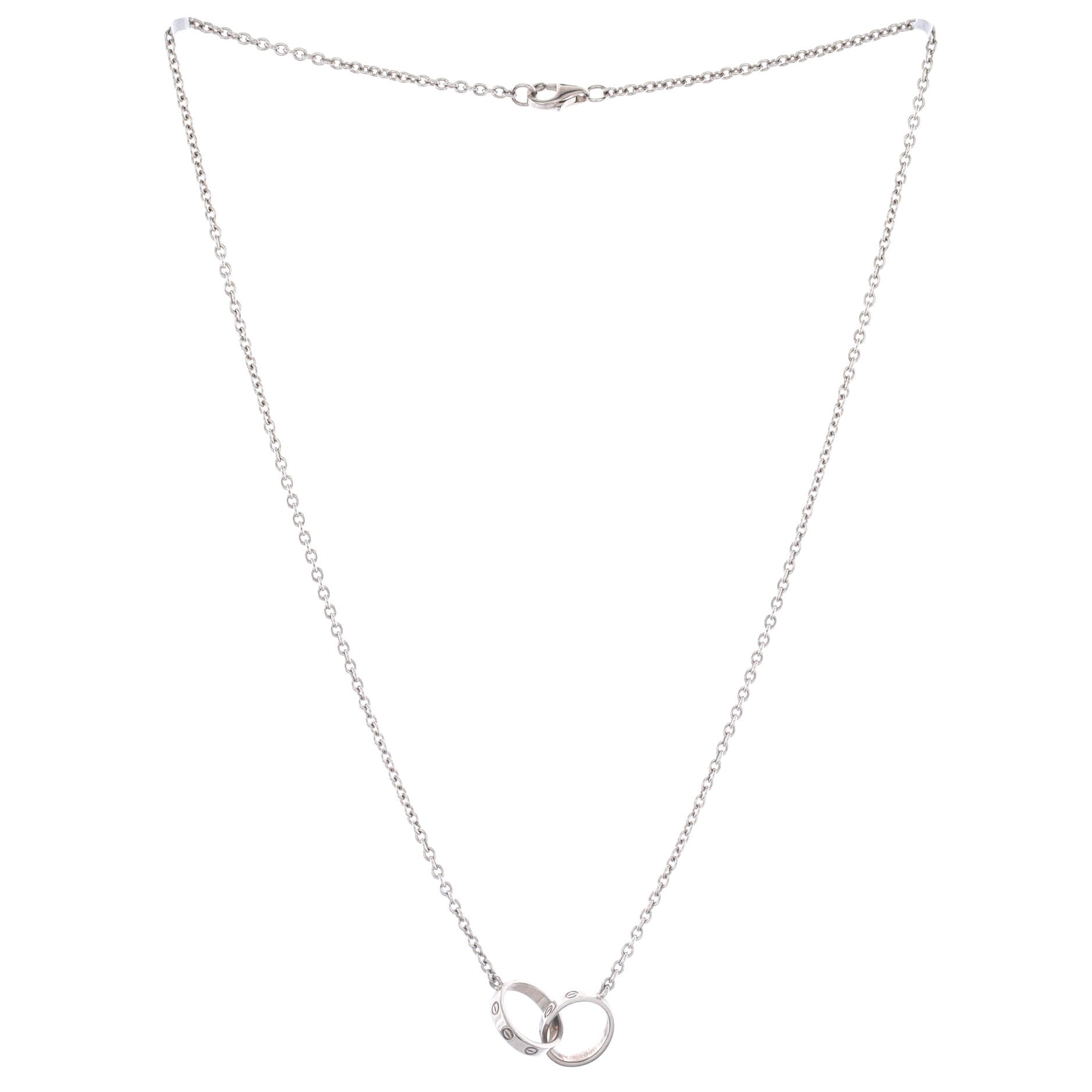 Love Interlocking Necklace 18K White Gold