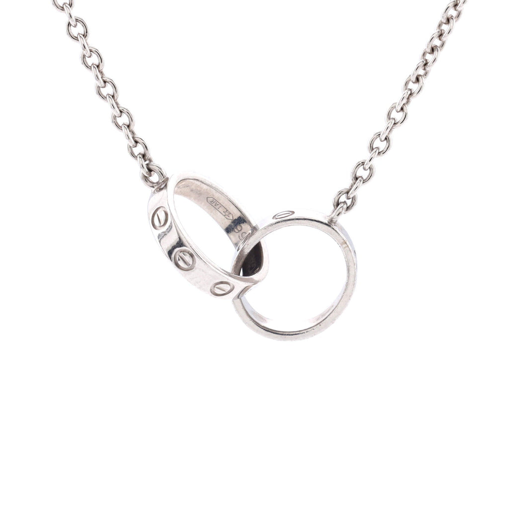 Love Interlocking Necklace 18K White Gold
