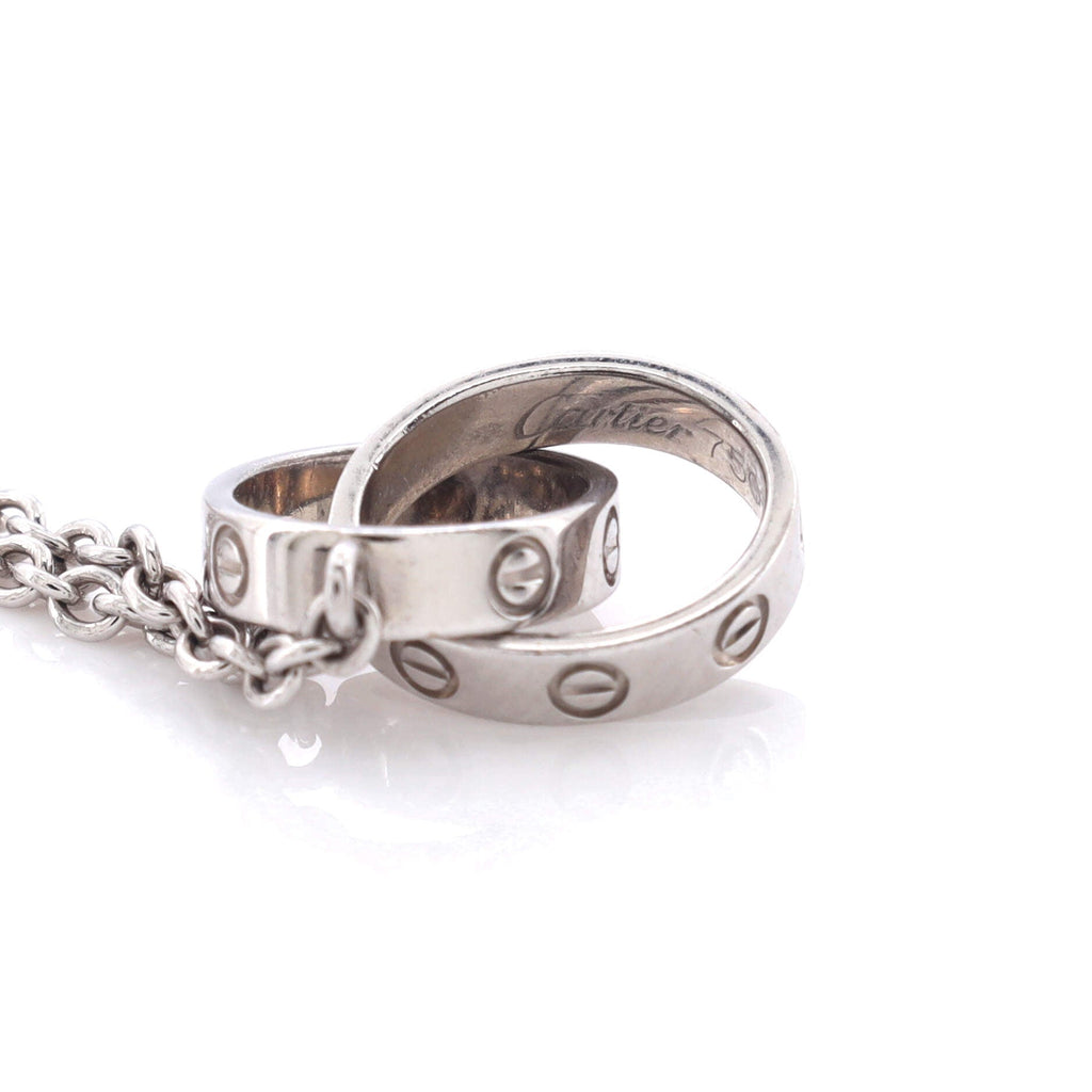 Love Interlocking Necklace 18K White Gold
