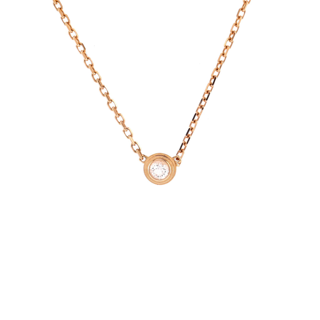 Cartier D'Amour Pendant Necklace 18K Rose Gold and Diamonds XS