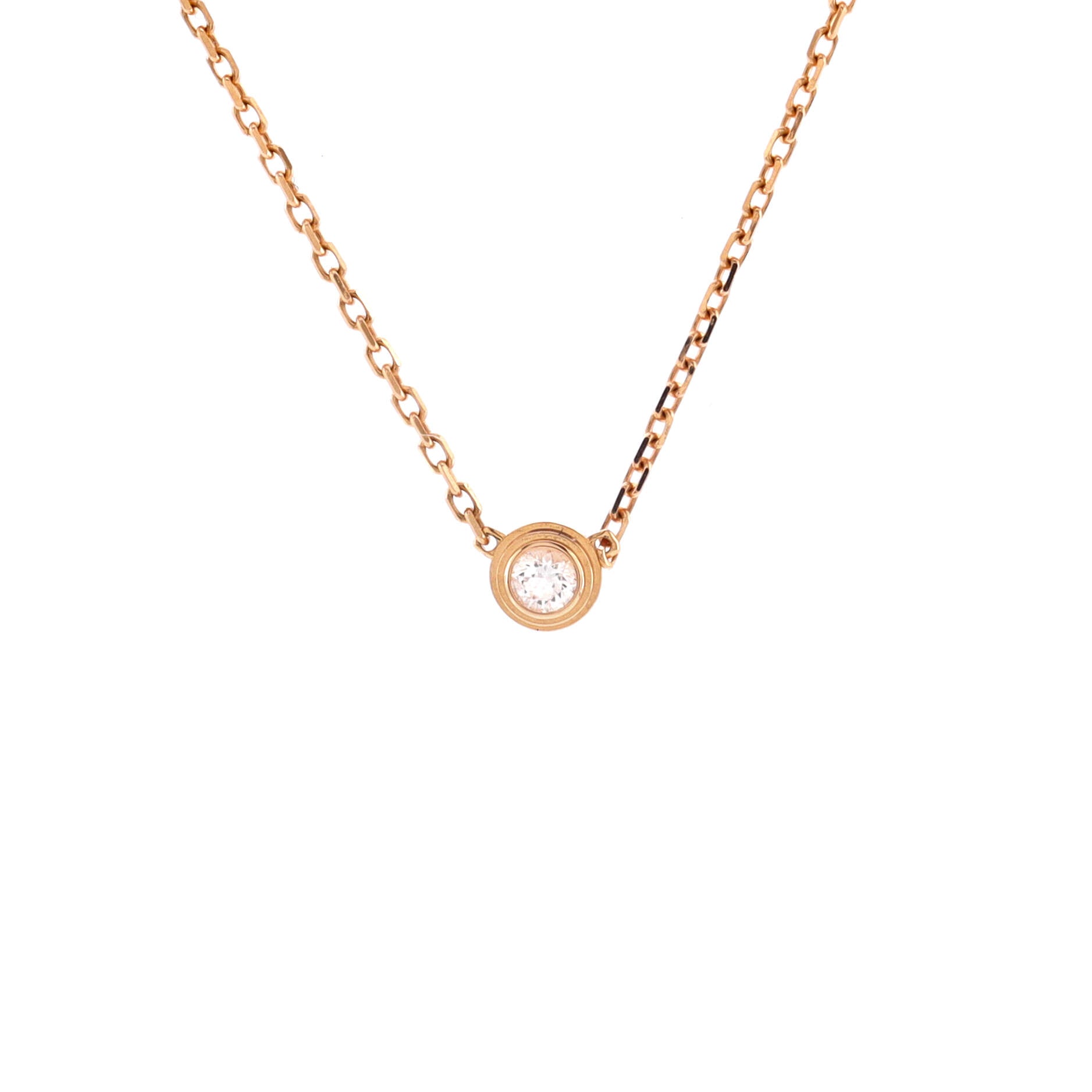 Cartier D'Amour Pendant Necklace 18K Rose Gold and Diamonds XS