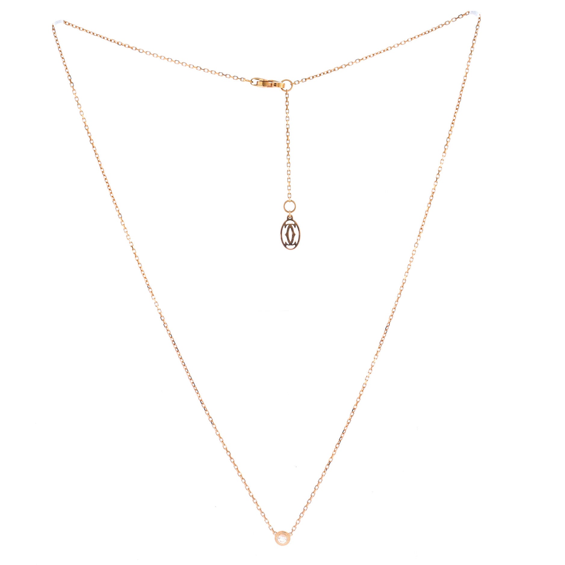 Cartier D'Amour Pendant Necklace 18K Rose Gold and Diamonds XS