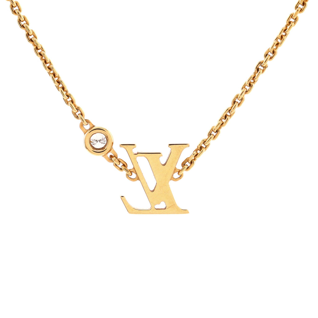 Idylle Blossom LV Pendant Necklace 18K Yellow Gold with Diamond