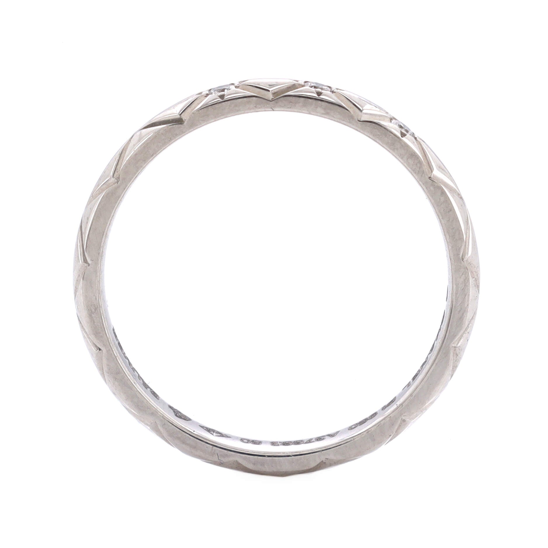 Coco Crush Ring Platinum with Diamonds Mini