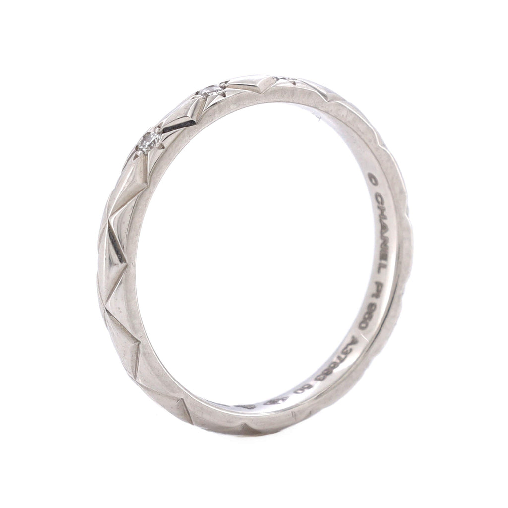 Coco Crush Ring Platinum with Diamonds Mini