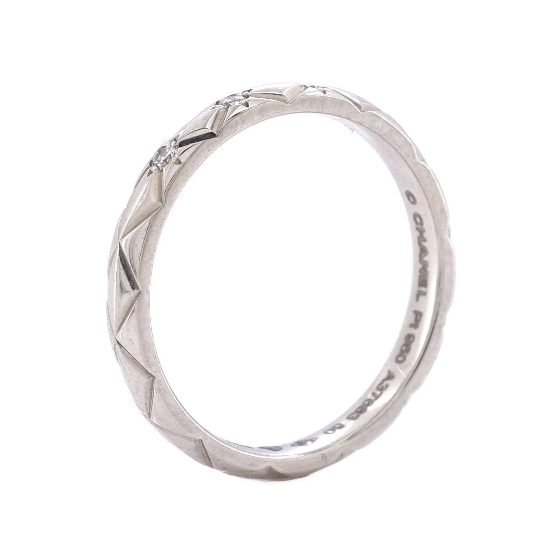 Coco Crush Ring Platinum with Diamonds Mini