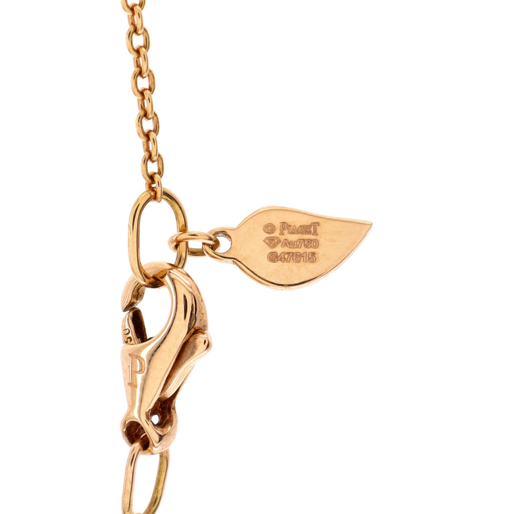 Rose Pendant Necklace 18K Rose Gold with Diamonds and Opal