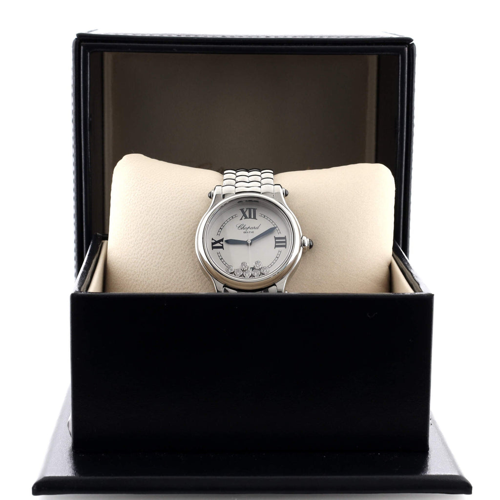 Happy Sport The First Automatic Watch Stainless Steel with Floating Diamonds 33