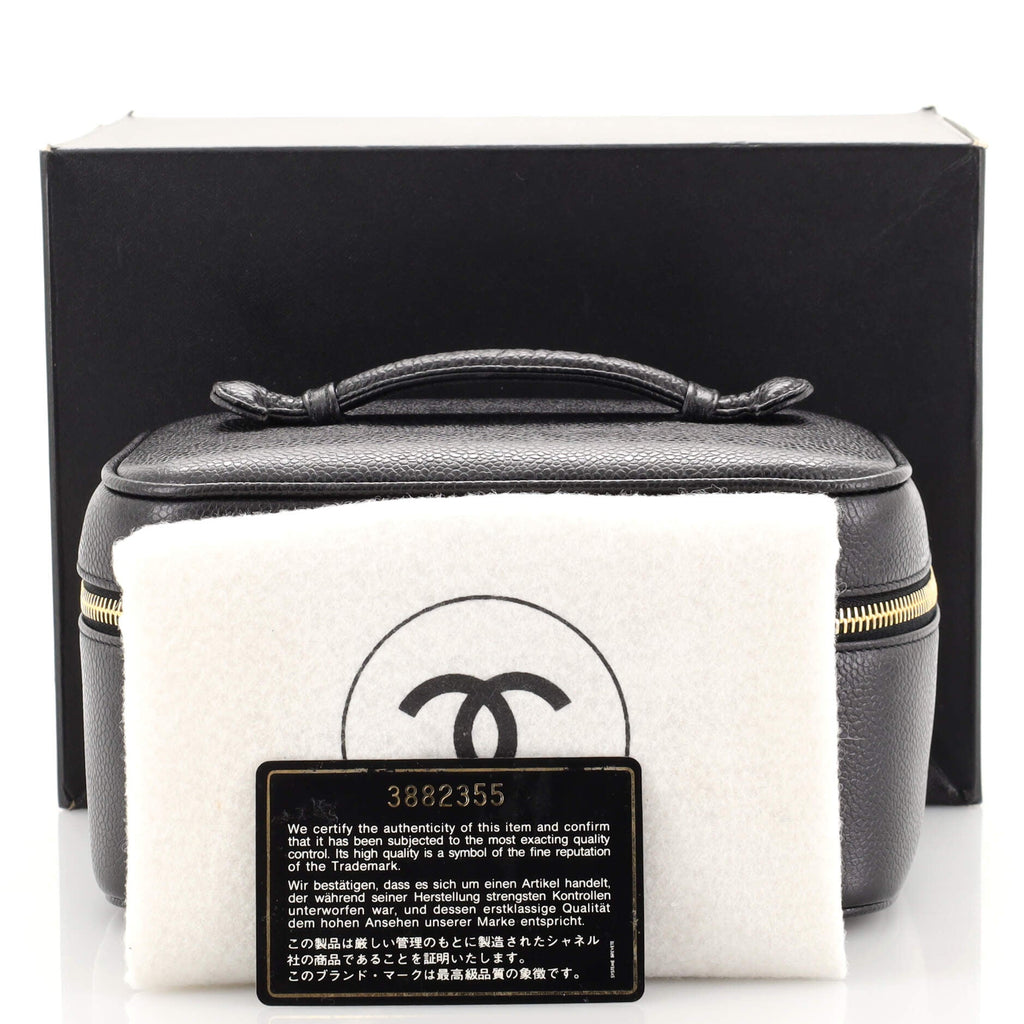 Vintage Timeless Cosmetic Case Caviar Medium
