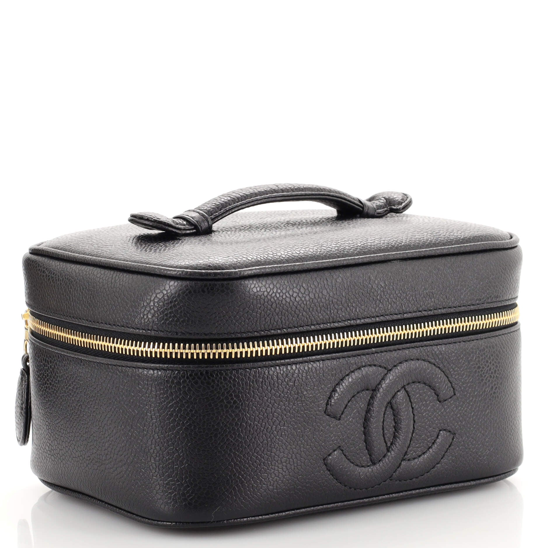 Vintage Timeless Cosmetic Case Caviar Medium