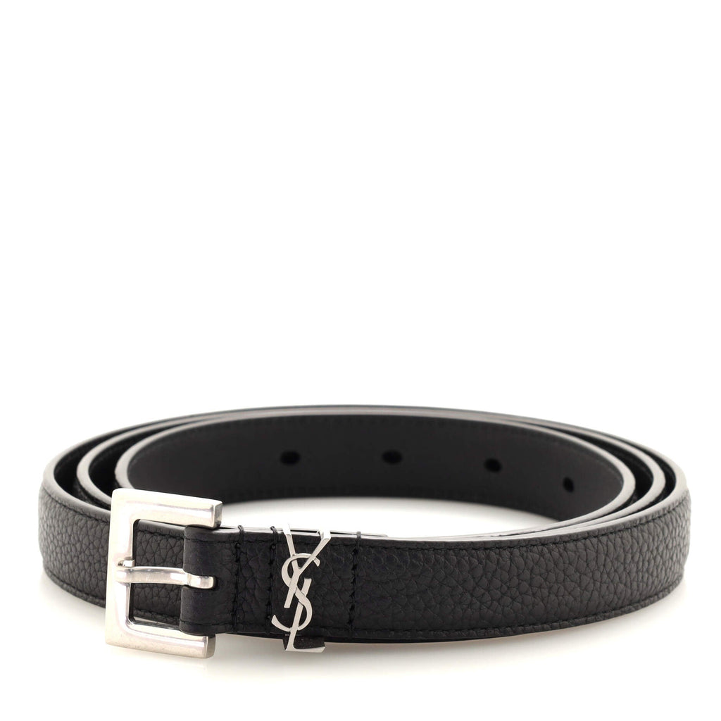 Classic Monogram Square Buckle Belt Leather Thin 95