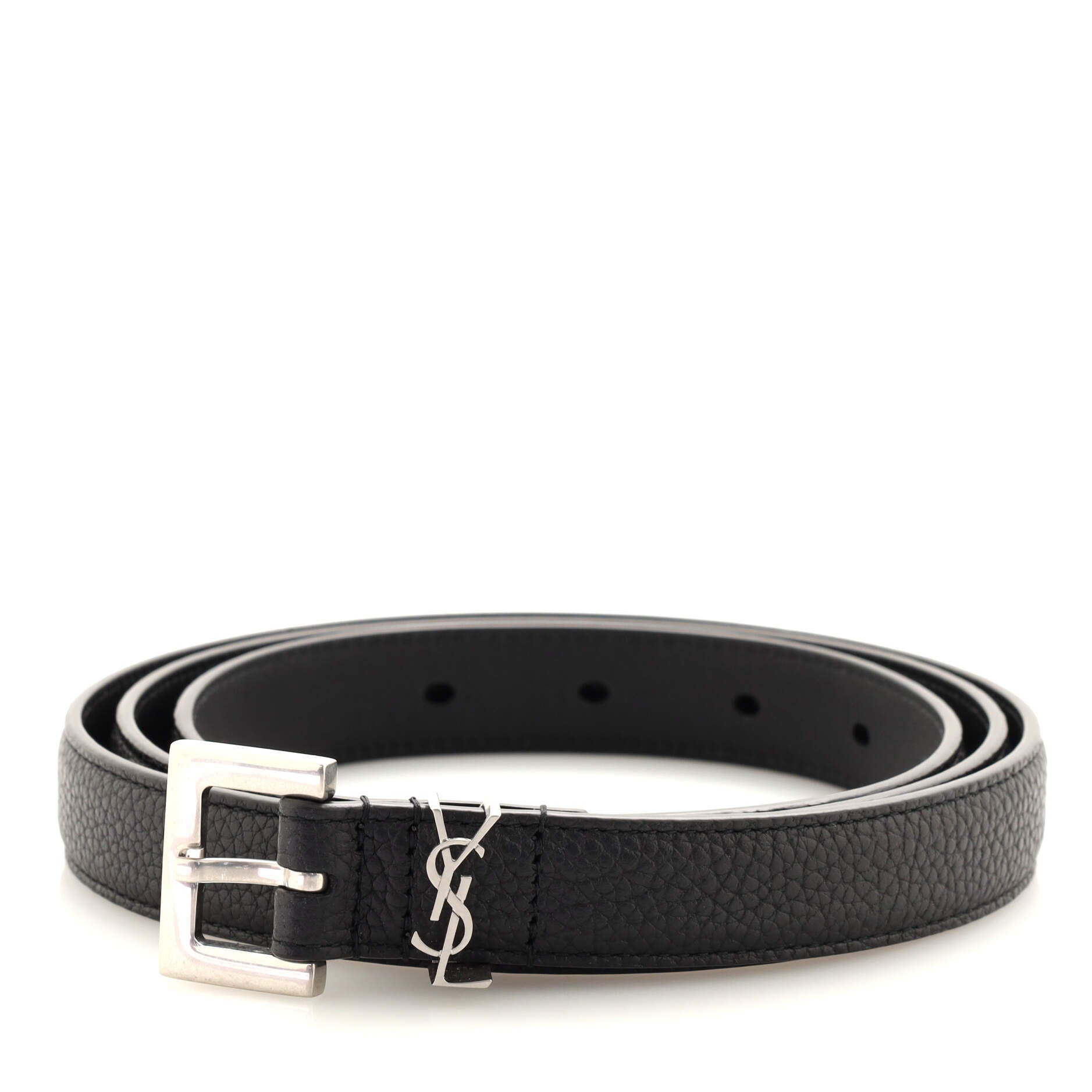 Classic Monogram Square Buckle Belt Leather Thin 95