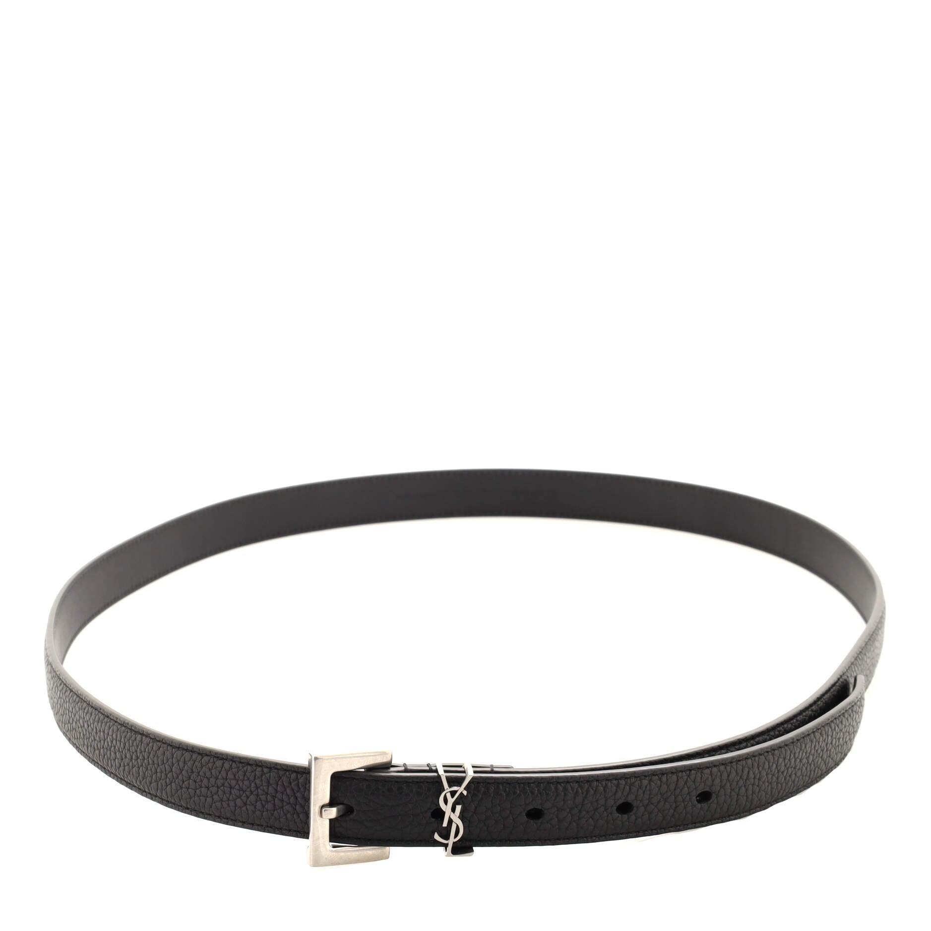 Classic Monogram Square Buckle Belt Leather Thin 95