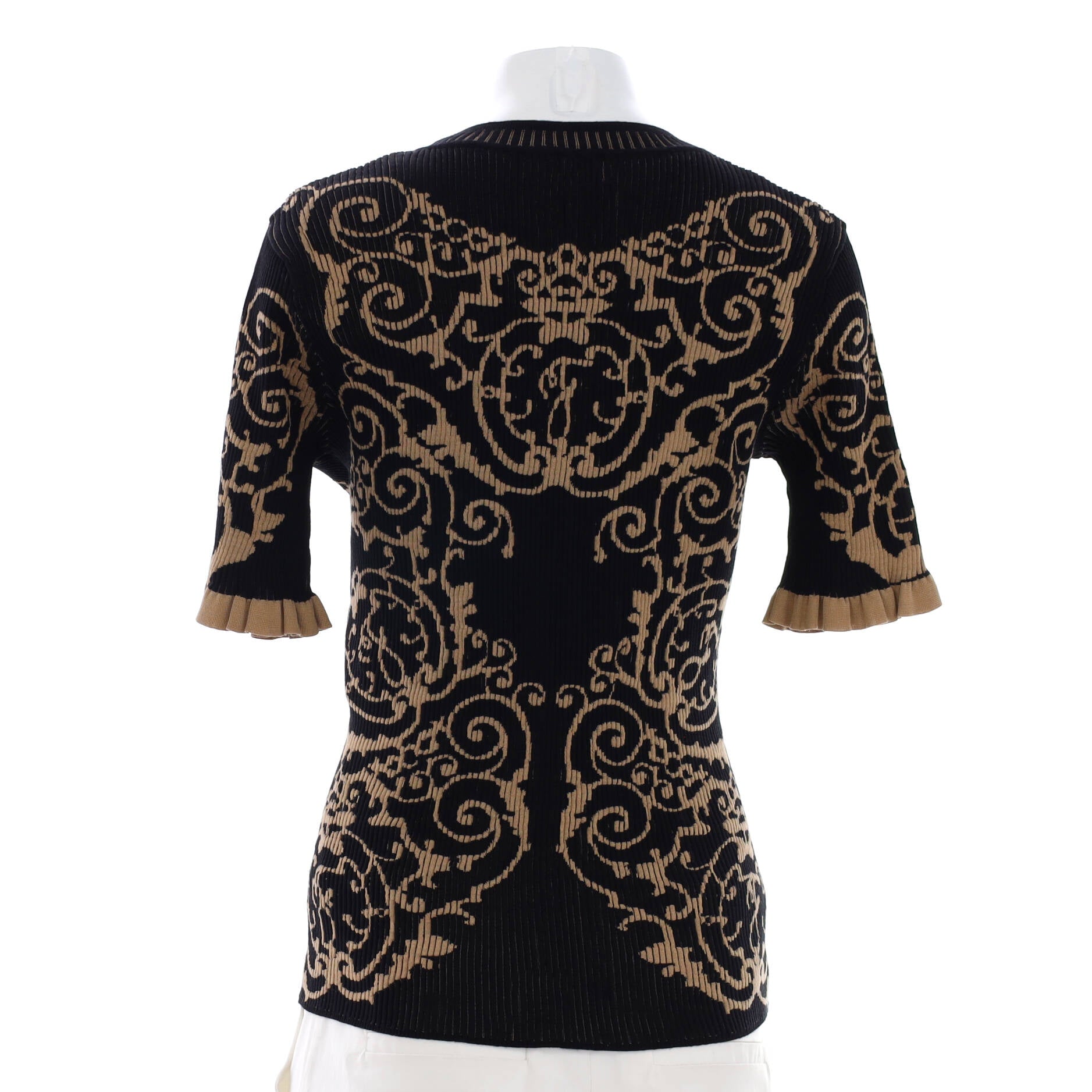 Women's Baroque Short Sleeve Crewneck Sweater Viscose Blend