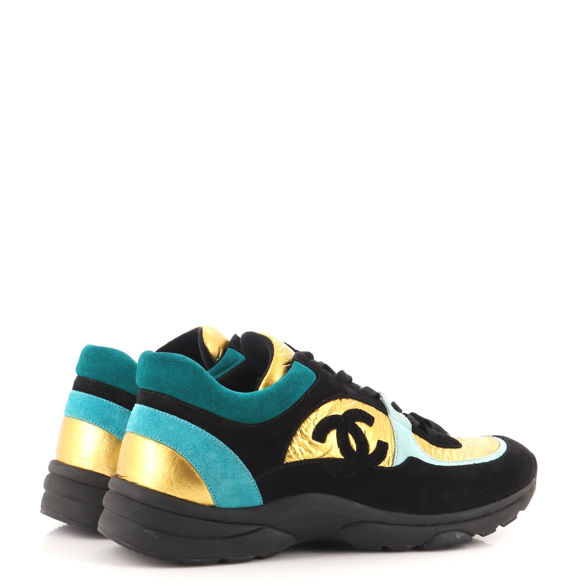 Women's CC Low-Top Sneakers Suede and Fabric