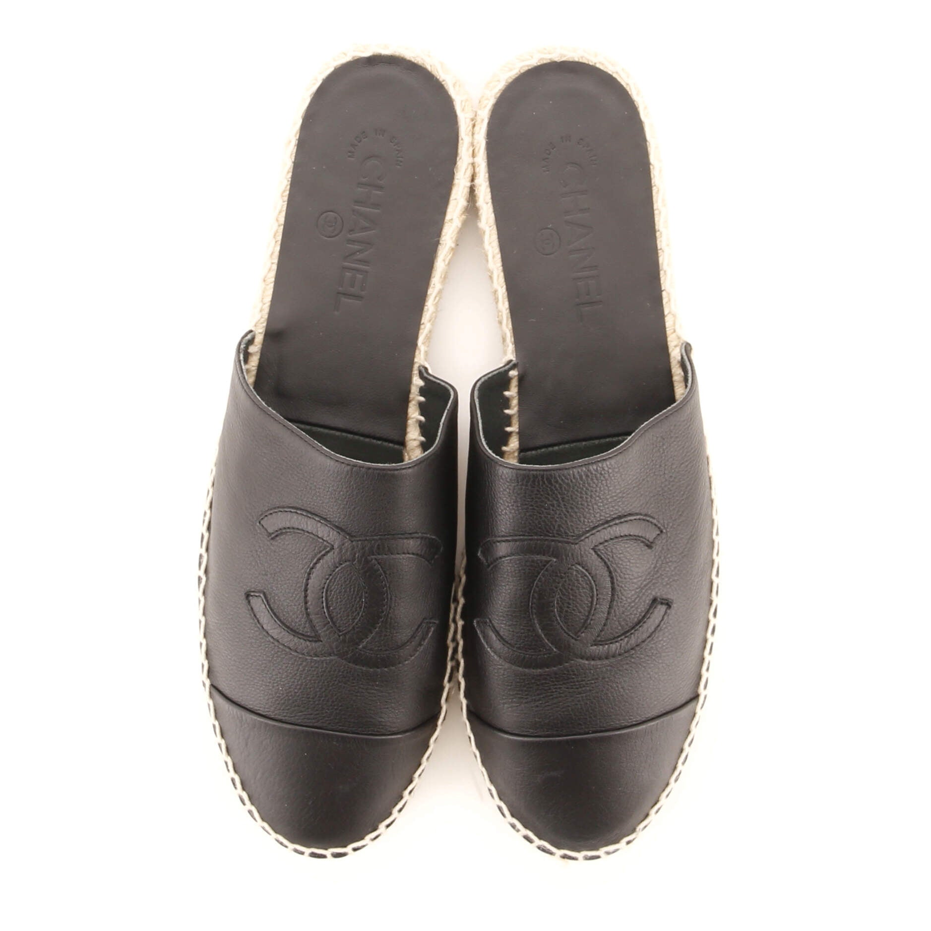 Women's CC Mule Espadrilles Leather