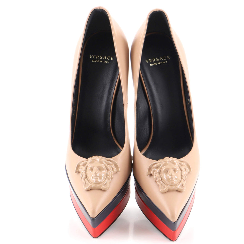 Women's Medusa Platform Pumps Leather