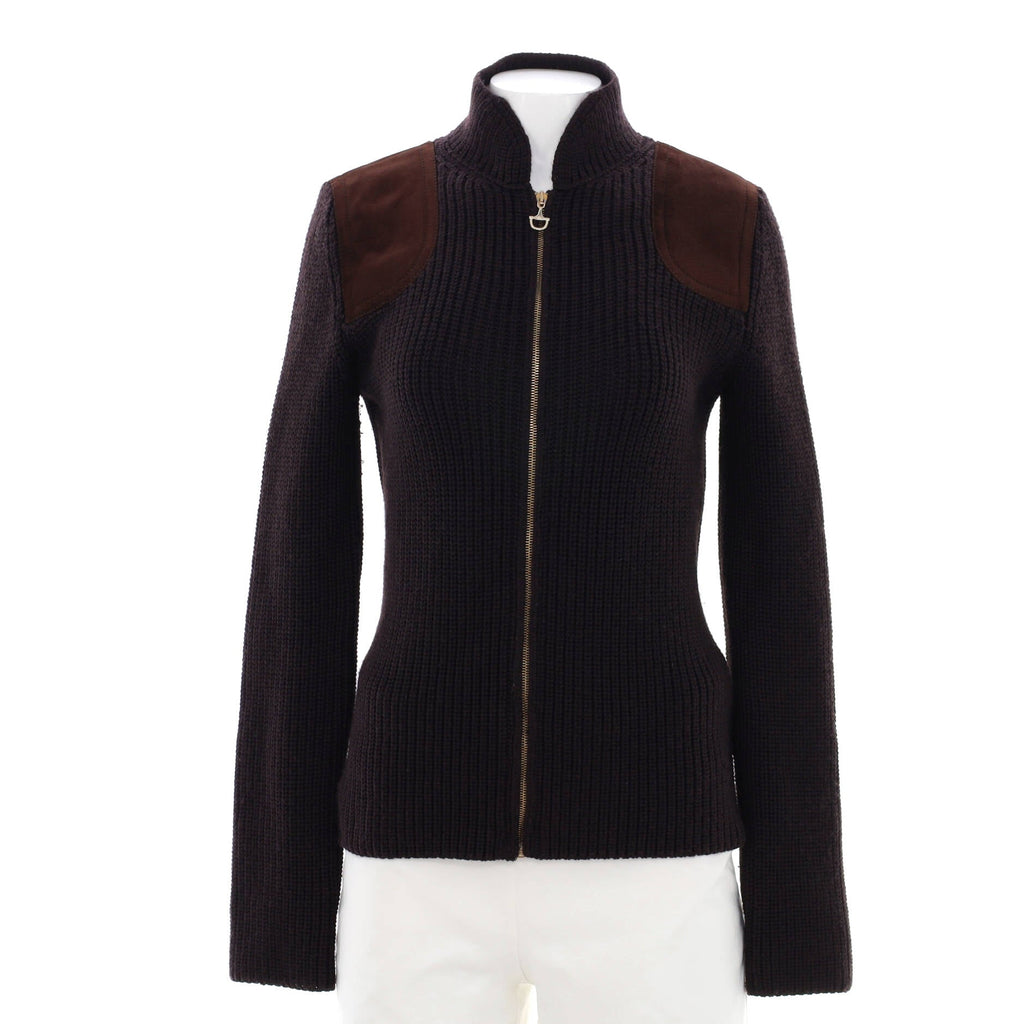 Women's Horsebit Zip Sweater Wool and Cashmere