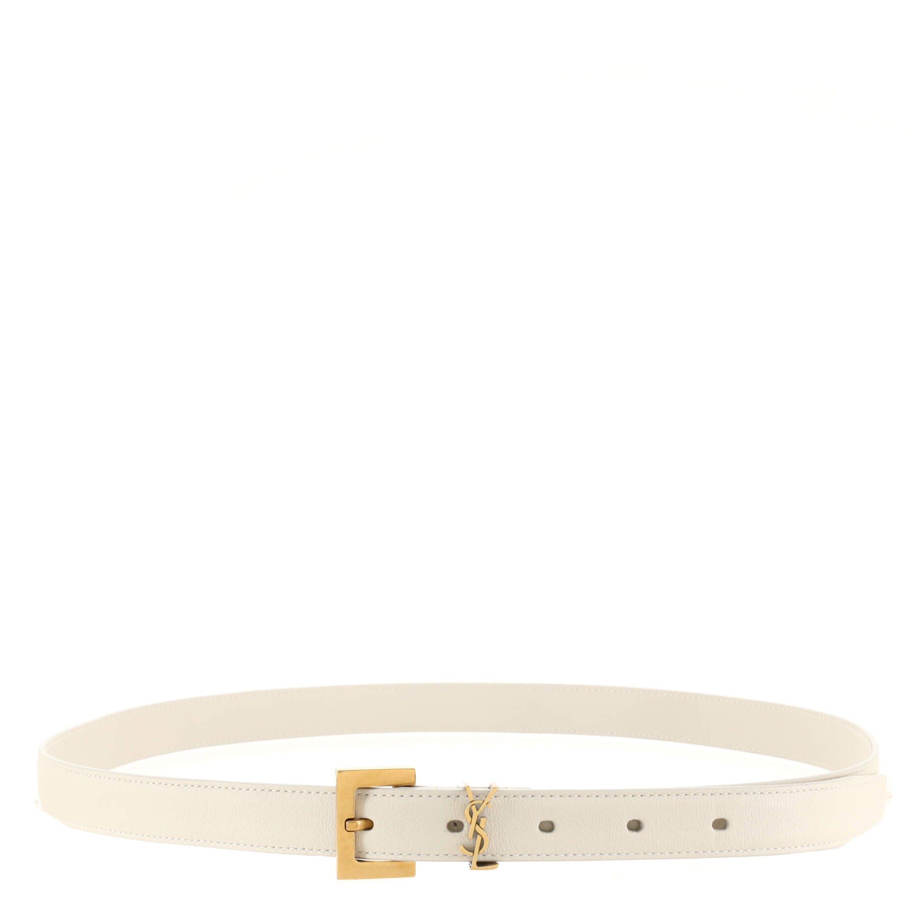 Classic Monogram Square Buckle Belt Leather Thin 90
