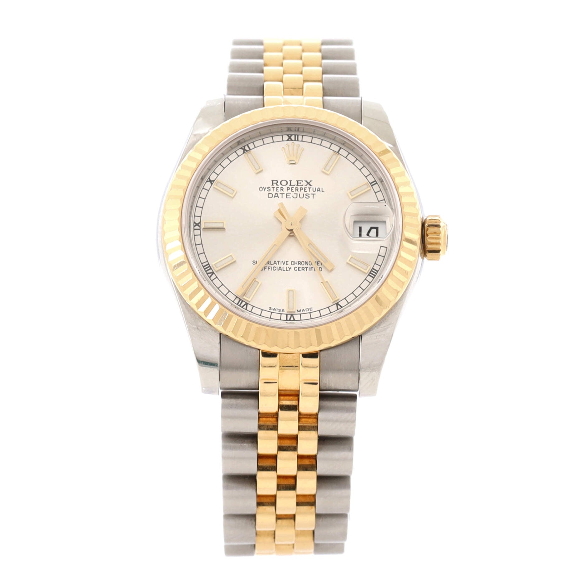 Oyster Perpetual Datejust Automatic Watch Stainless Steel and Yellow Gold 31