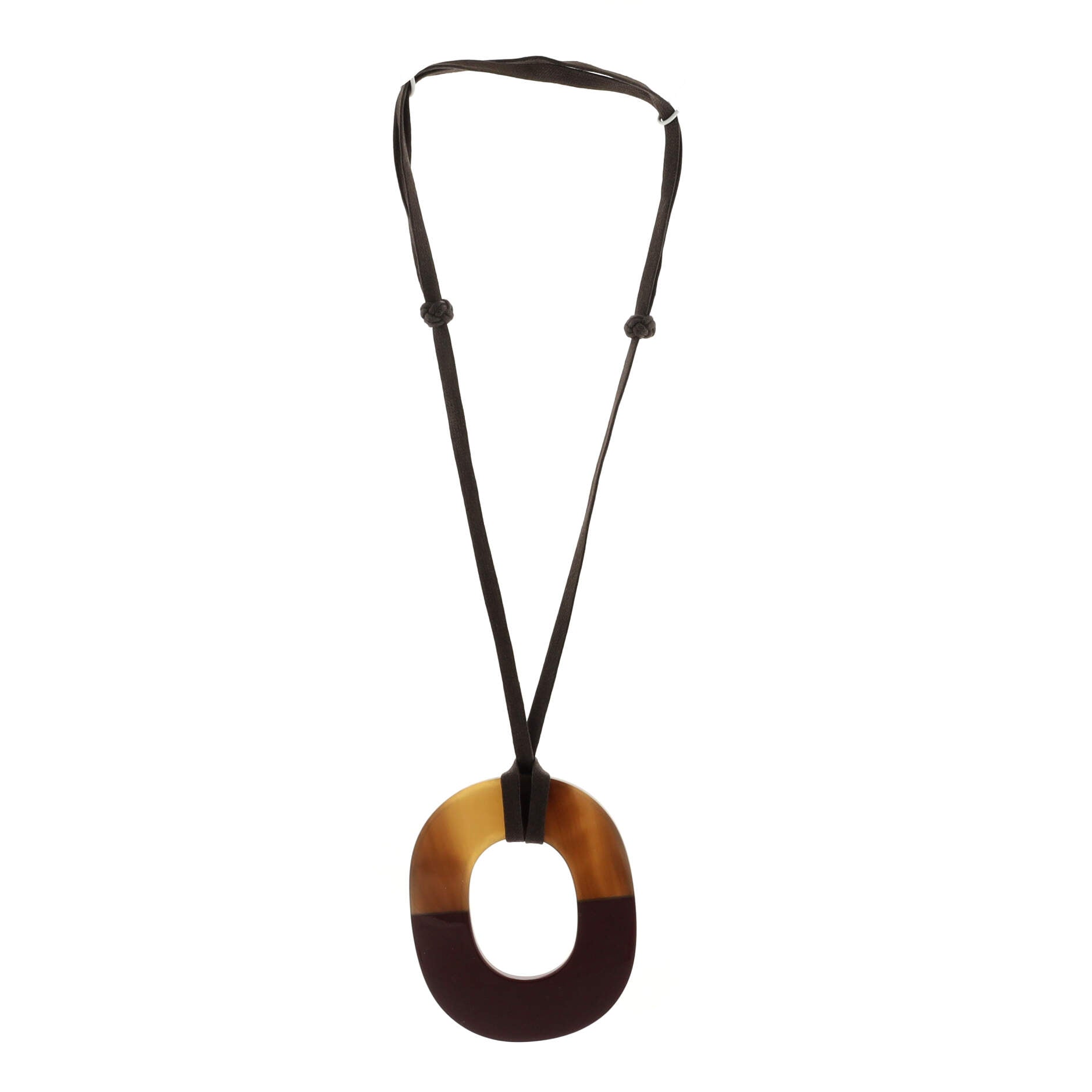 Isthme Pendant Necklace Lacquered Buffalo Horn