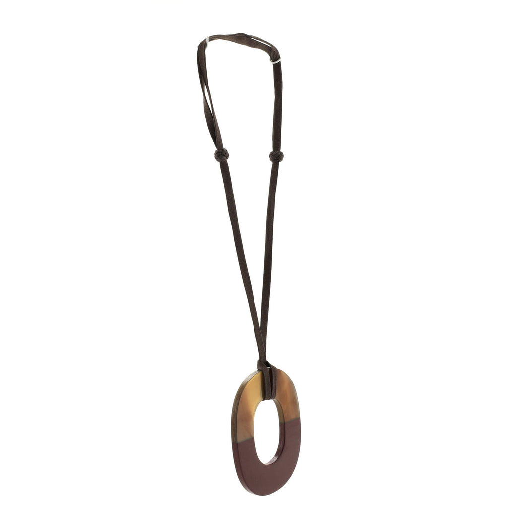Isthme Pendant Necklace Lacquered Buffalo Horn