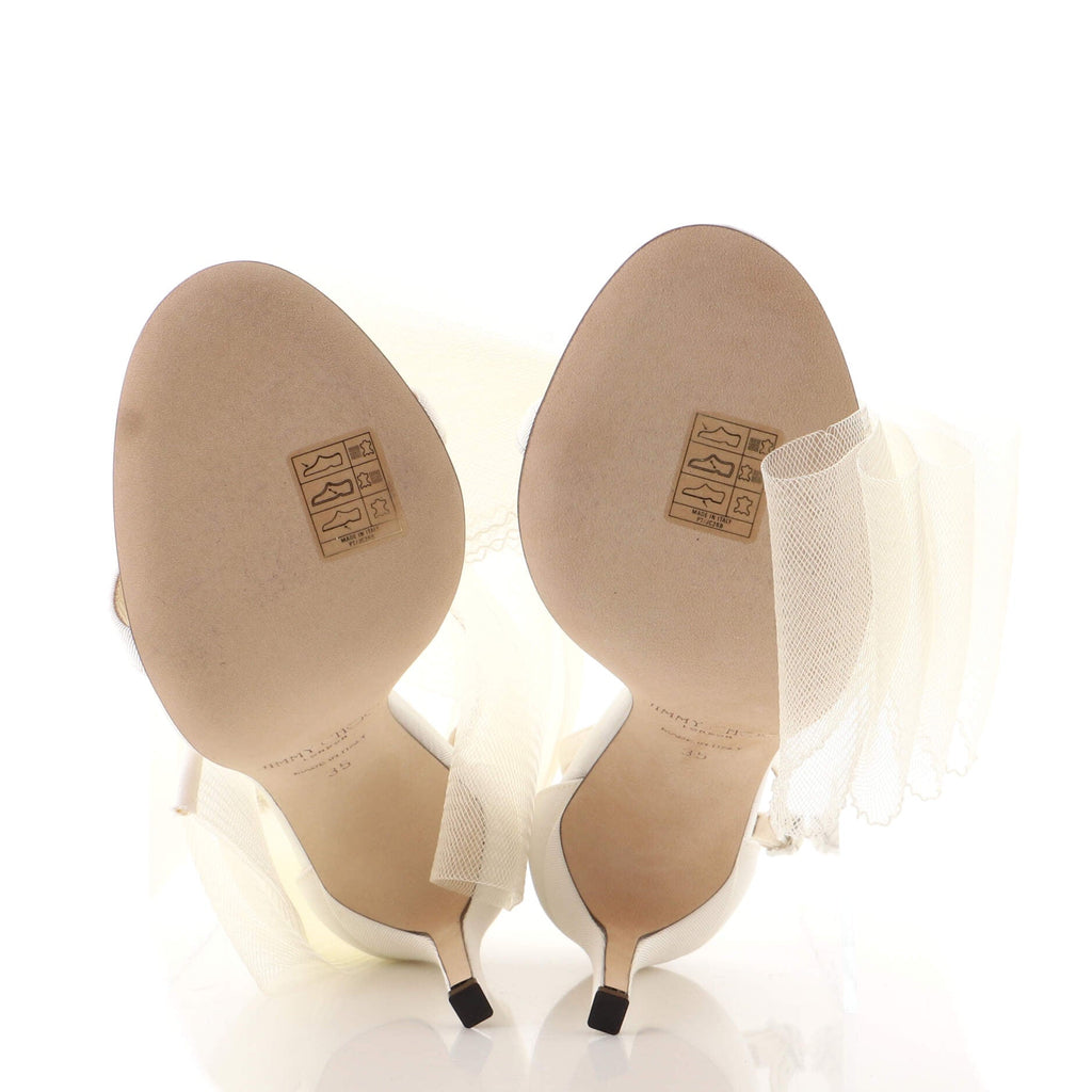 Women's Aveline Bow Sandals Satin and Mesh 100