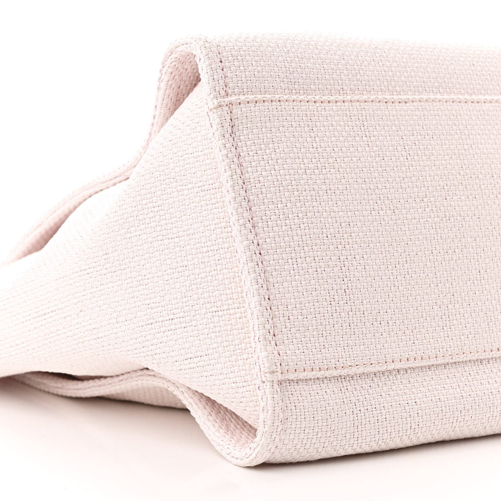 Woven Straw Raffia Medium Deauville Tote Pink