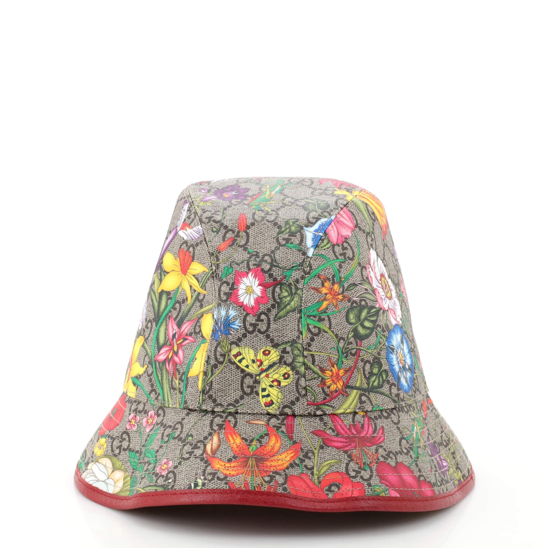 Bucket Hat Flora GG Coated Canvas Large