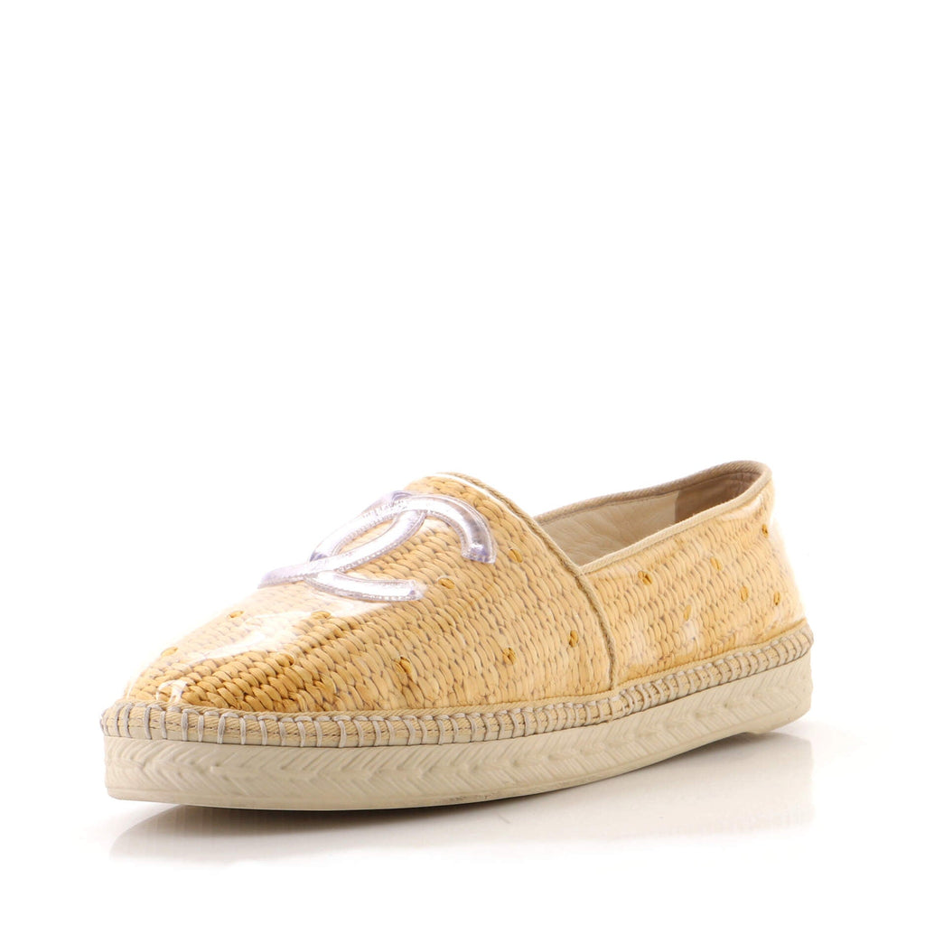 Women's CC Espadrilles PVC and Raffia