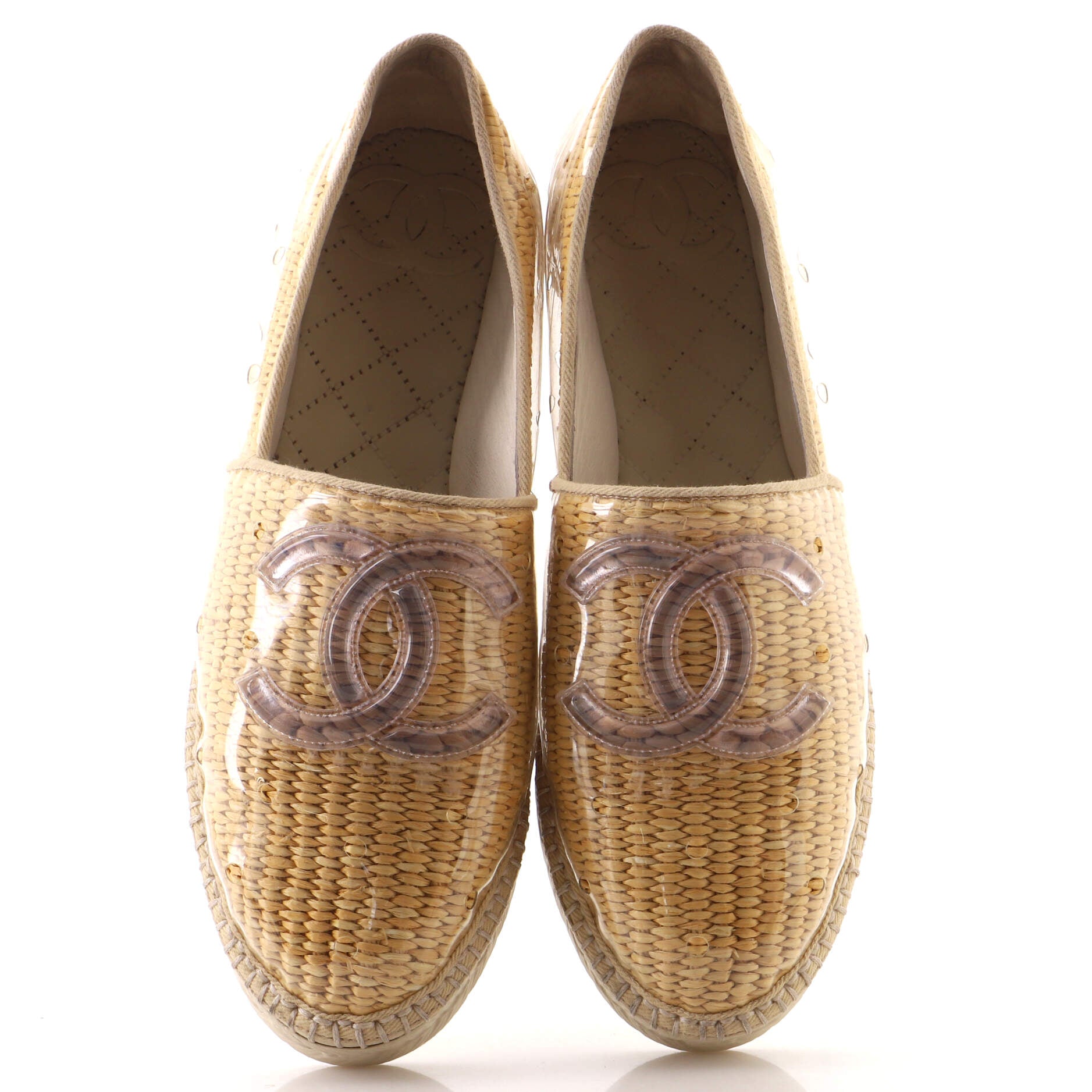 Women's CC Espadrilles PVC and Raffia