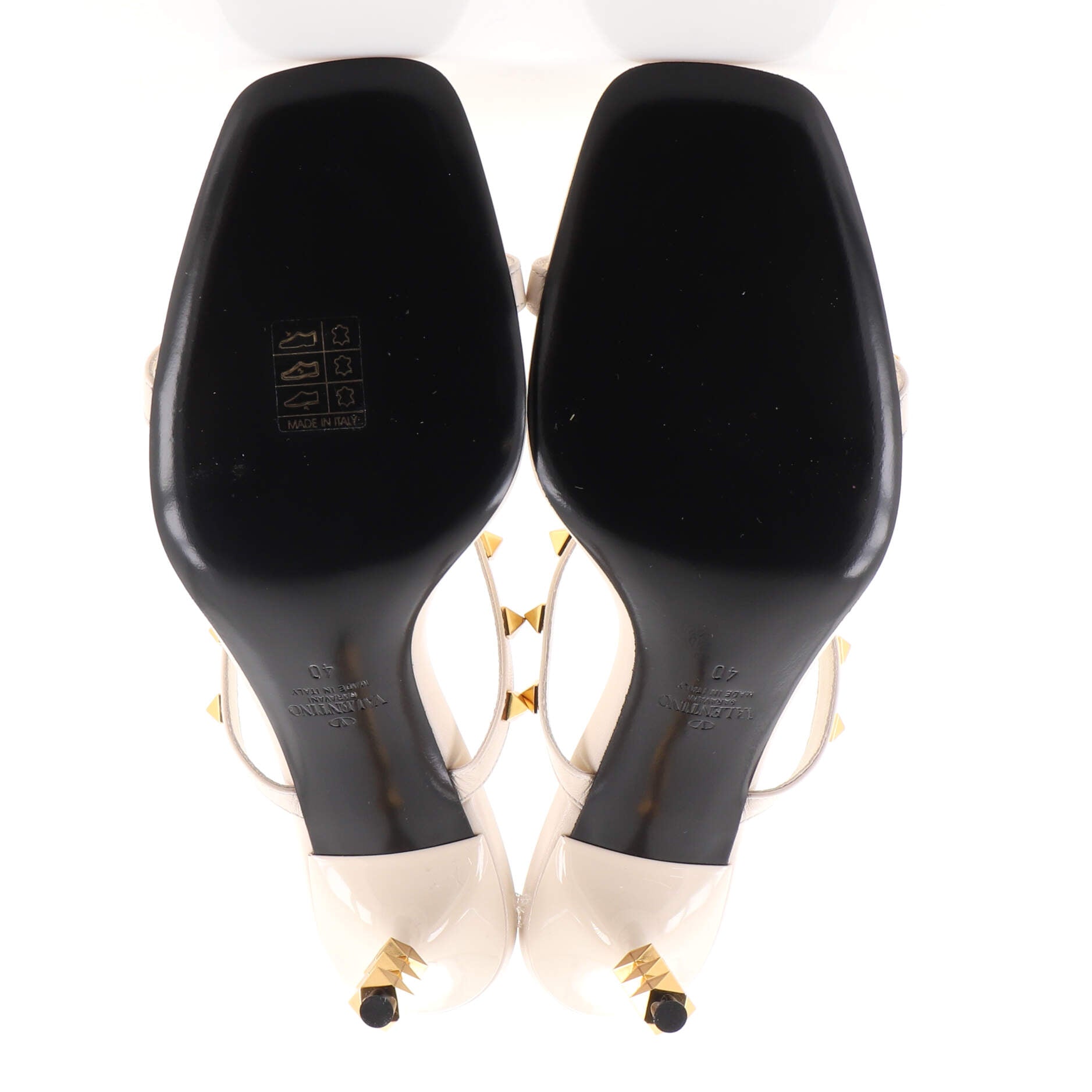 Women's Roman Stud Heeled Sandals Leather