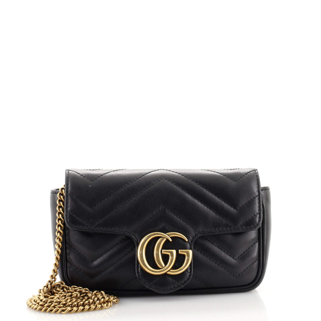 GG Marmont Chain Flap Bag Matelasse Leather Mini