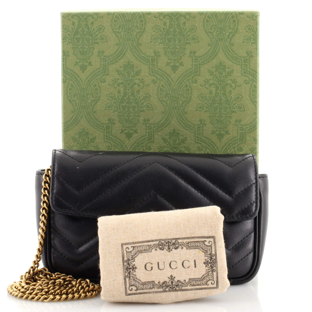 GG Marmont Chain Flap Bag Matelasse Leather Mini