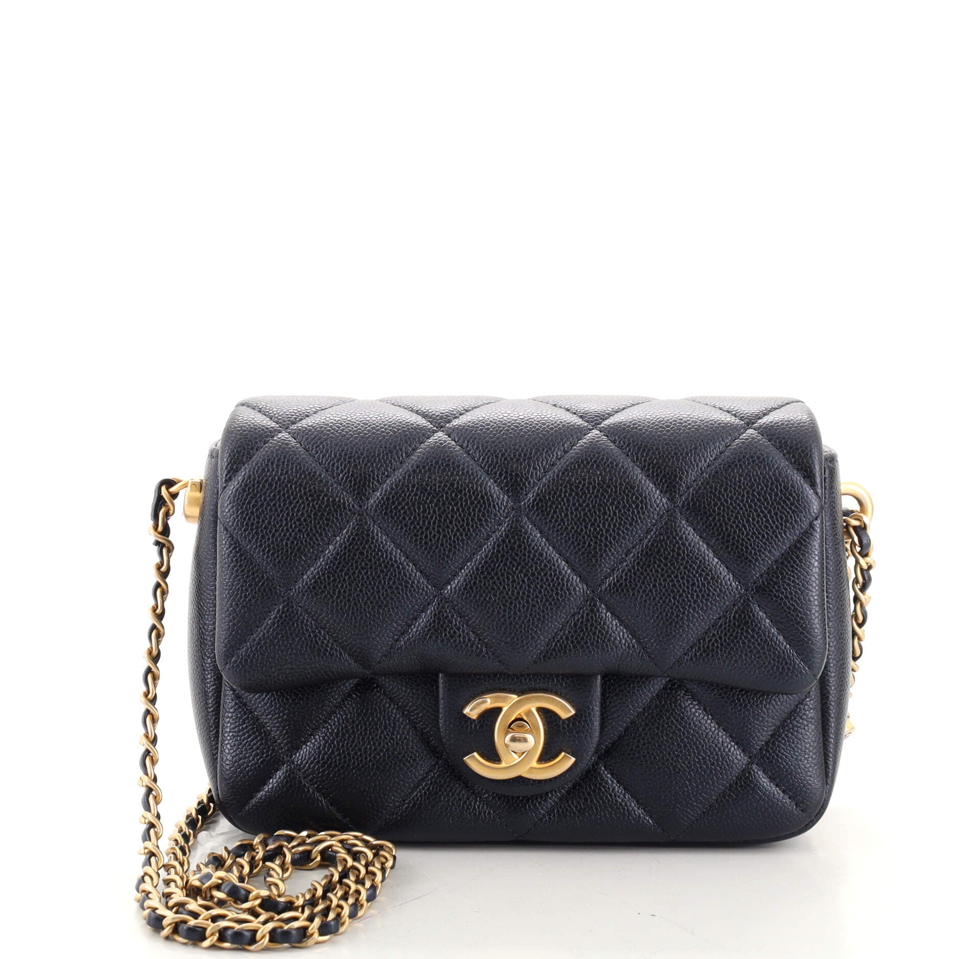 My Perfect Adjustable Chain Flap Bag Quilted Iridescent Caviar Mini