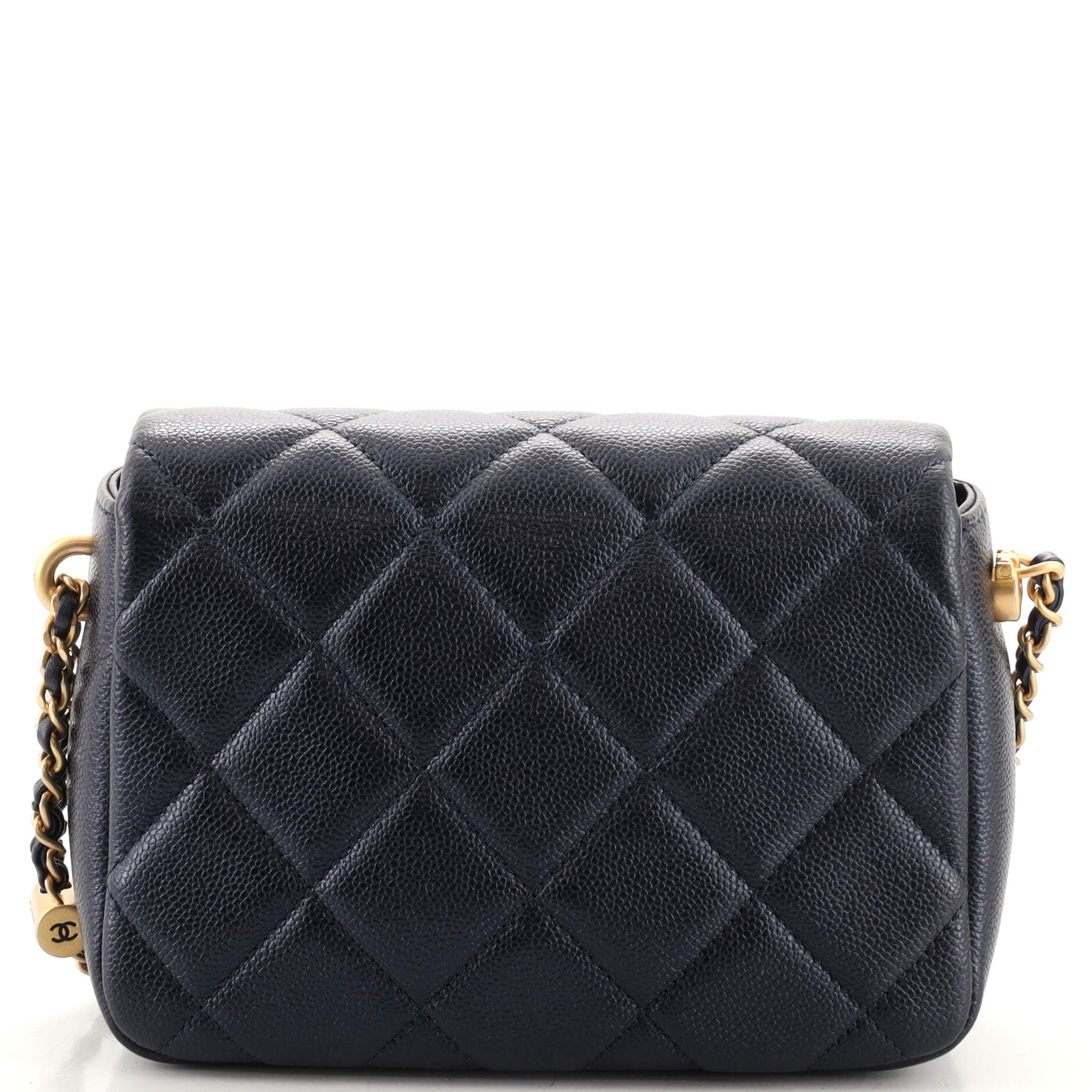 My Perfect Adjustable Chain Flap Bag Quilted Iridescent Caviar Mini