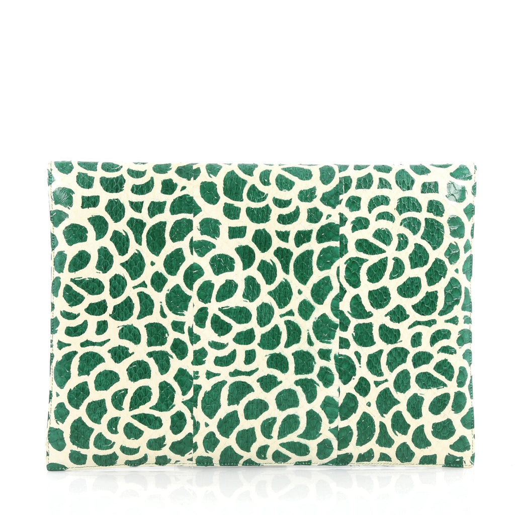 Grafton Flat Envelope Clutch Printed Snakeskin Large