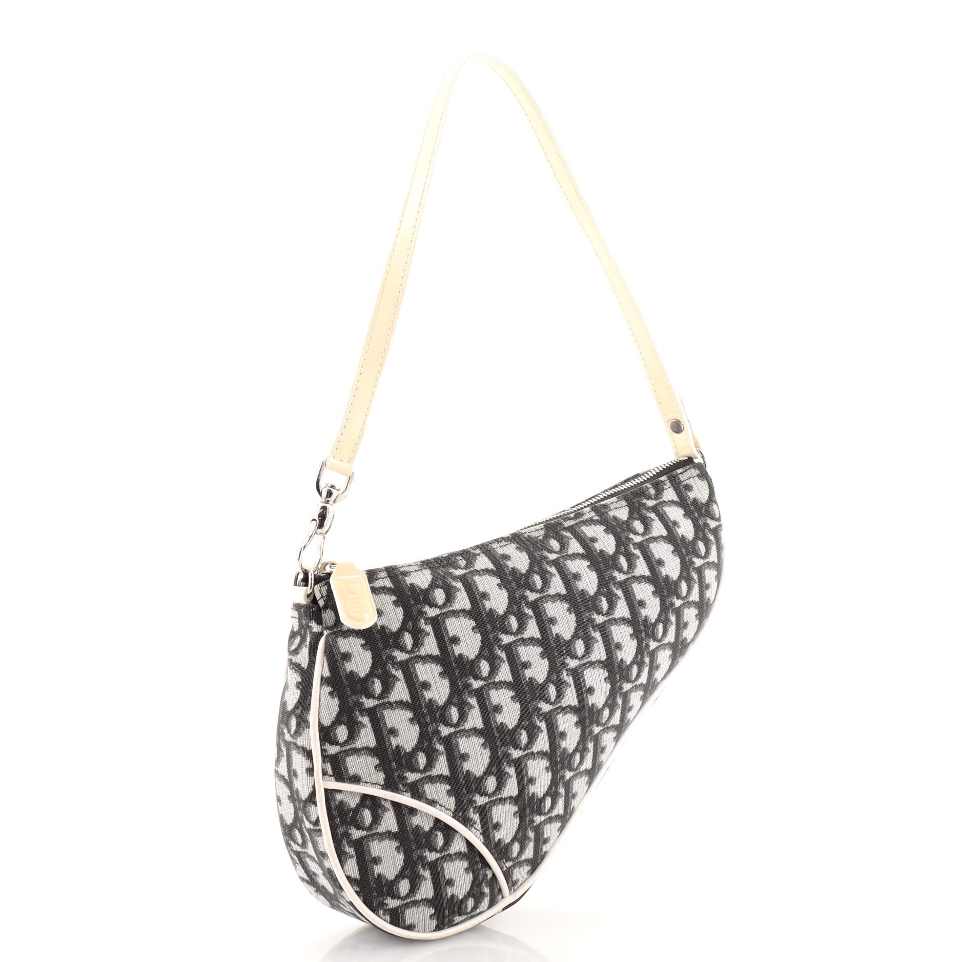 Vintage Saddle Bag Diorissimo Canvas Mini