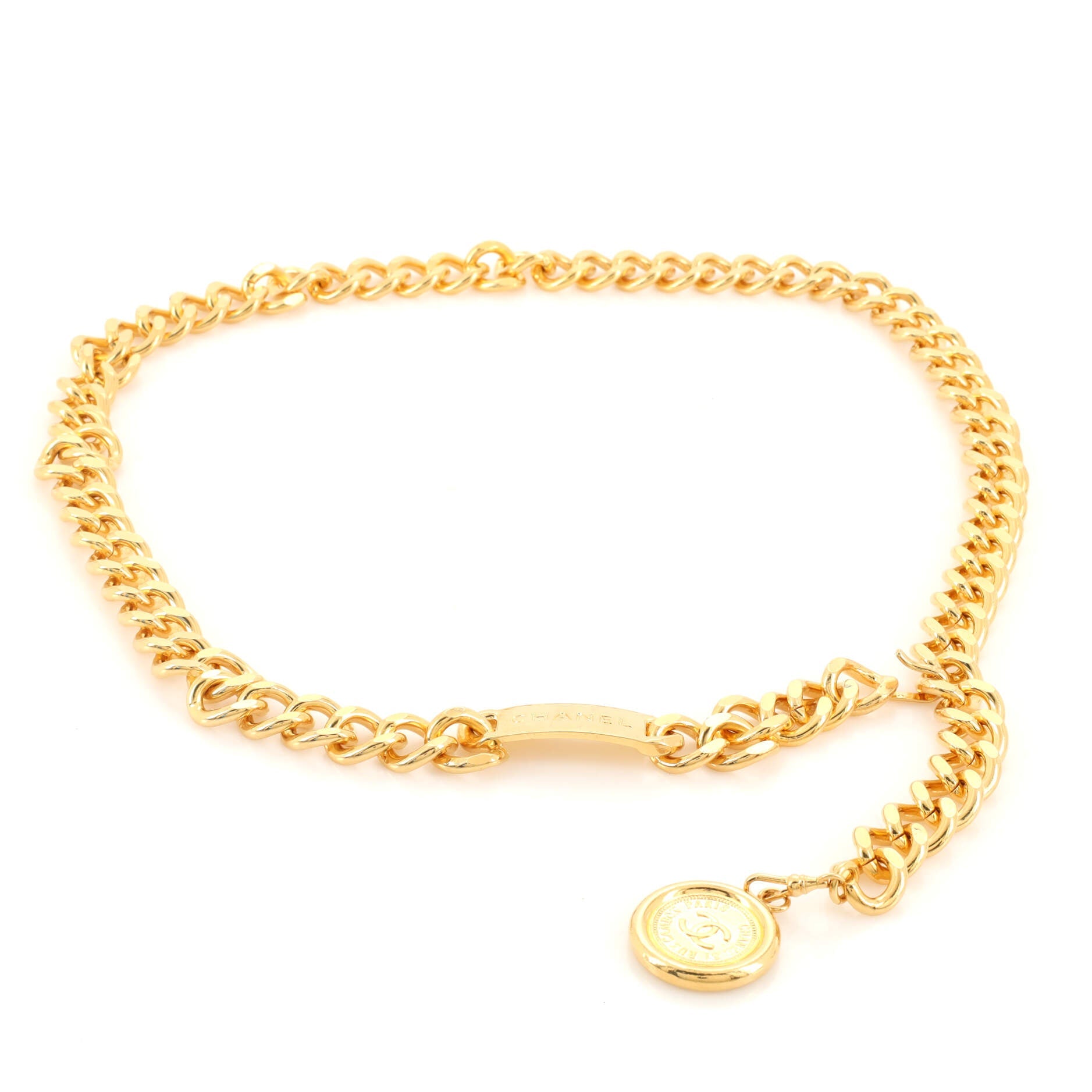 Vintage Medallion Chain Belt Metal 5