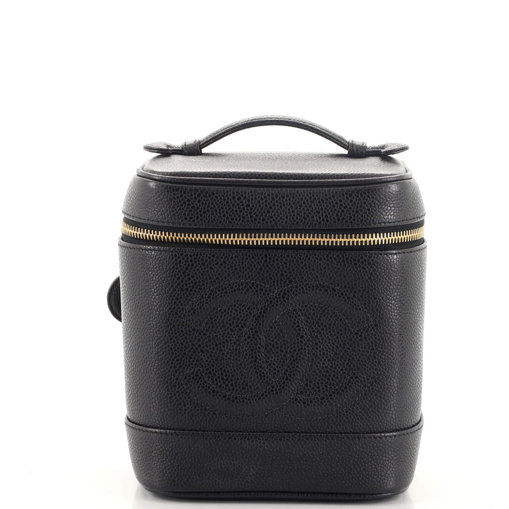 Vintage Timeless Cosmetic Case Caviar Tall