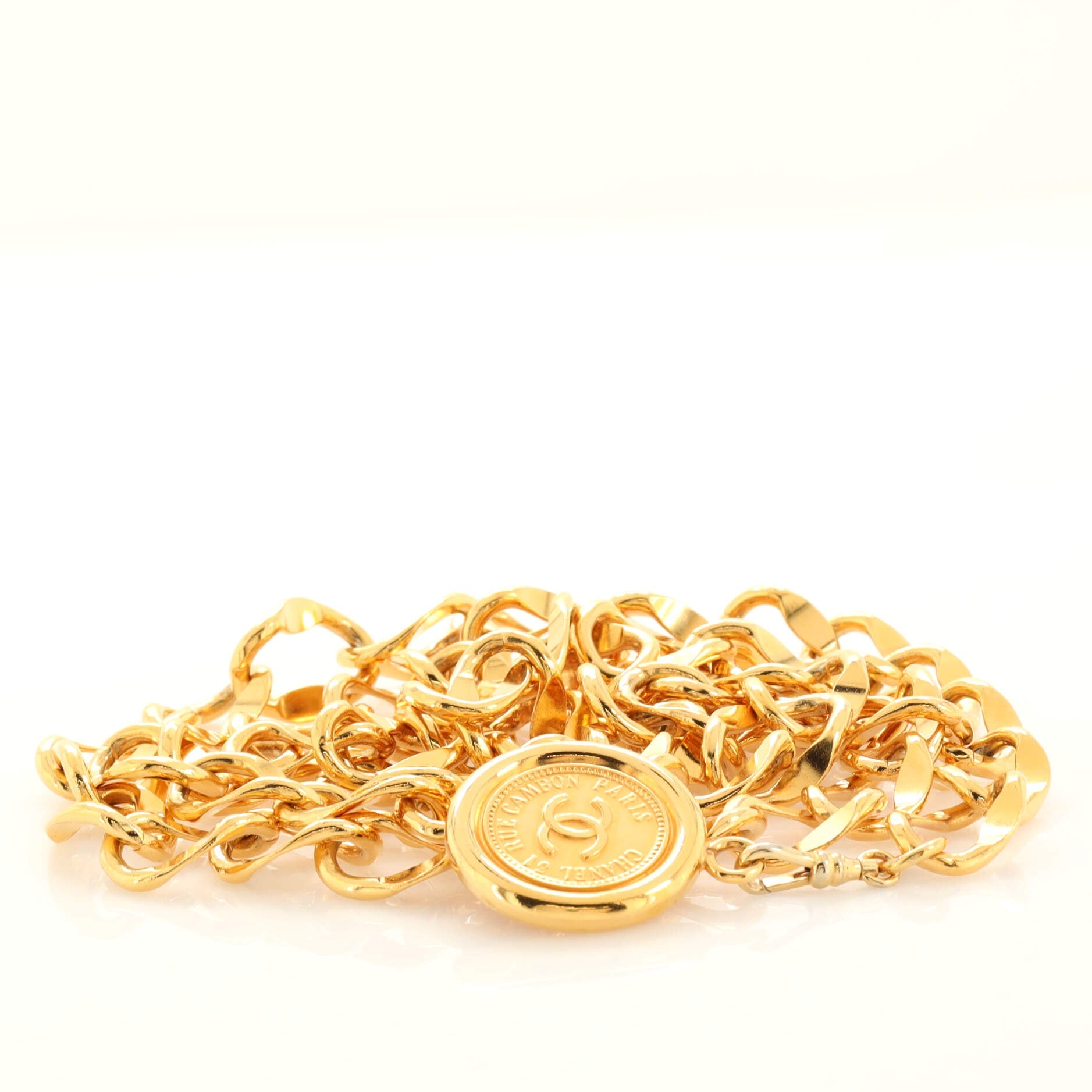 Vintage Medallion Chain Belt Metal 80