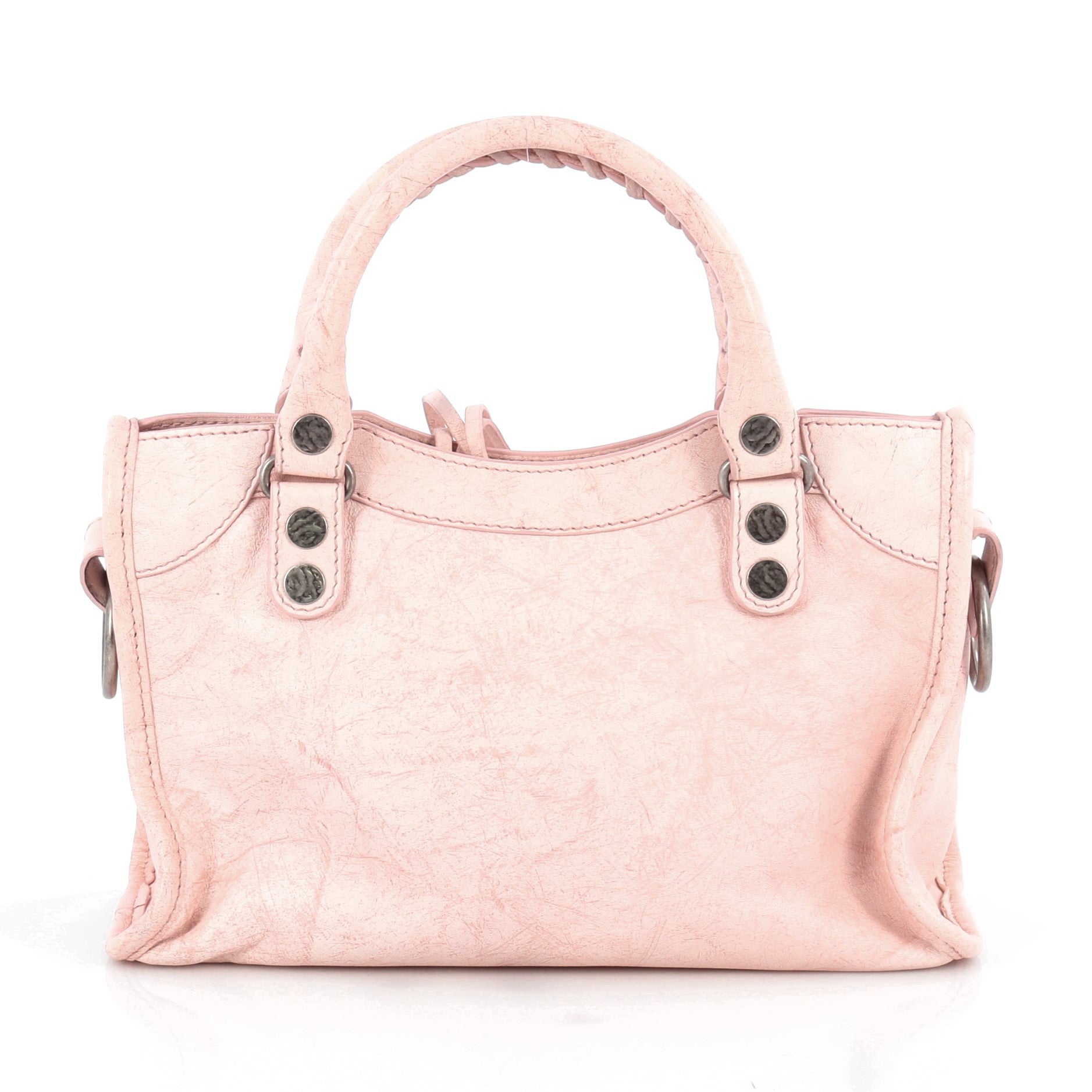 City Flat Studs Handbag Leather Mini